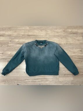 Maje Tonix gradient jewel-embellished sweatshirt